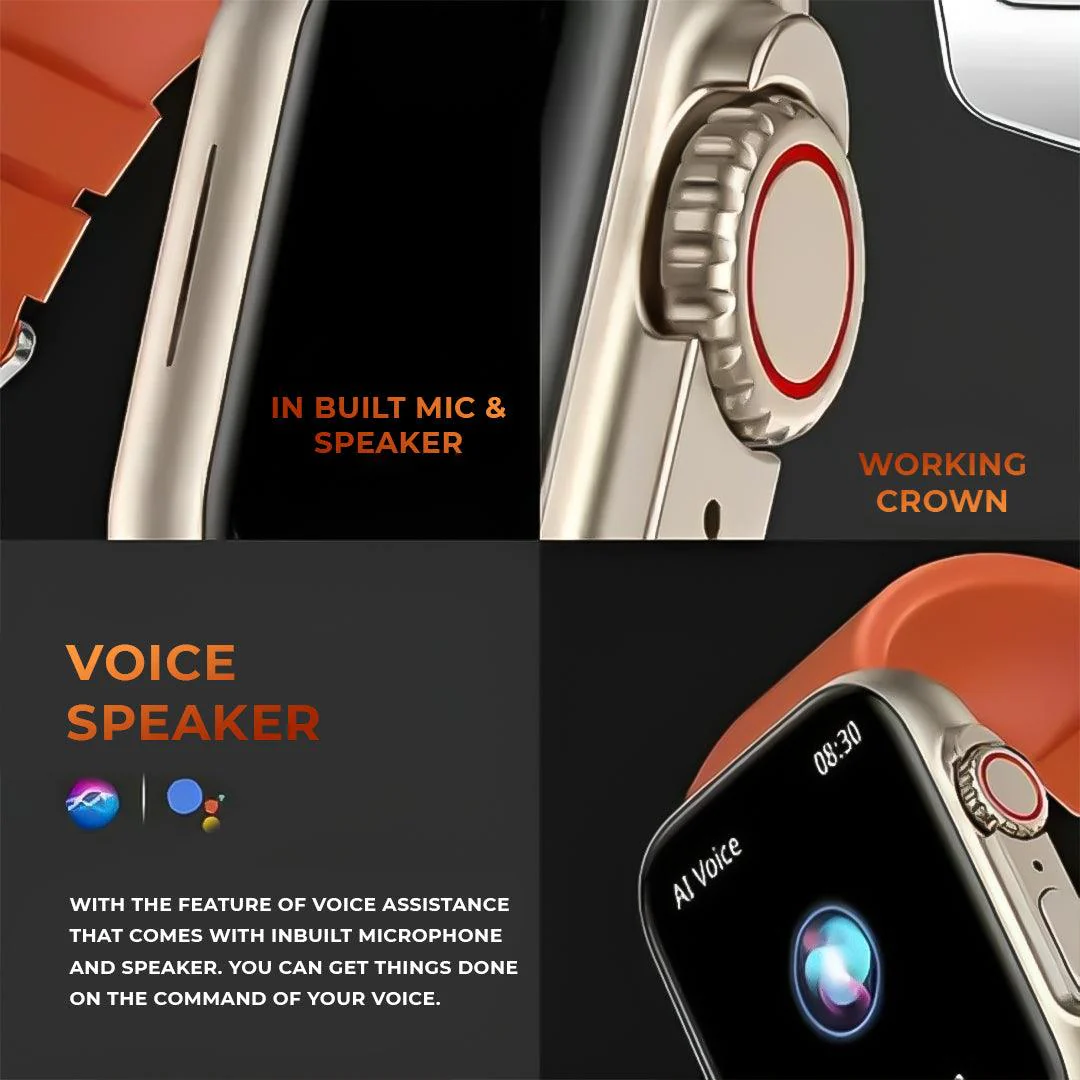 TECMARX Ultra Watch || 2.19-inch Display || 100+ Sports Modes || Customizable Watch Faces || Metal Shield - Image 11