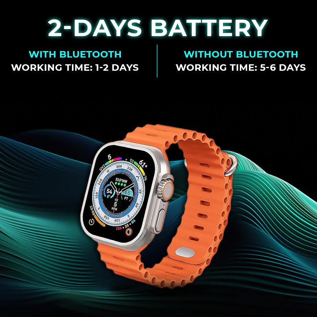 TECMARX Ultra Watch || 2.19-inch Display || 100+ Sports Modes || Customizable Watch Faces || Metal Shield - Image 6