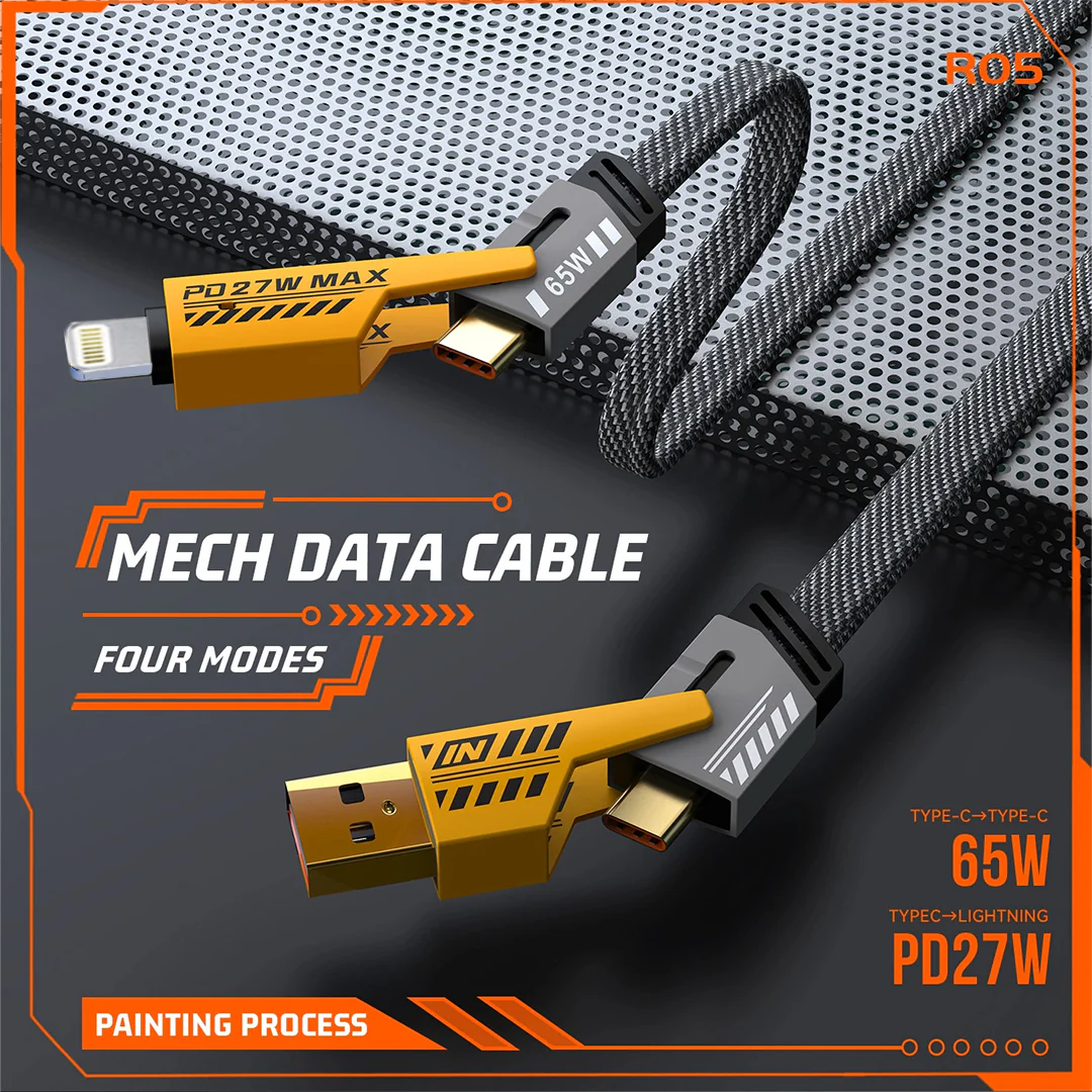 TecMarx 4 in 1 | 65 W Type C to Type C Cable | 27 Watt Type C to Lightning cable | Fast Data Transfer | Supports all kind of devices - Image 3