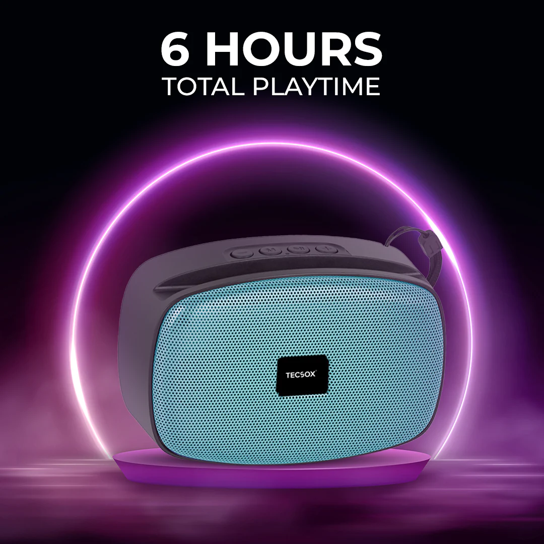 TecSox Stone 351 Bluetooth Speaker | 6 Hr Playtime | Balanced Sound | IPX Water Resistant - Image 5